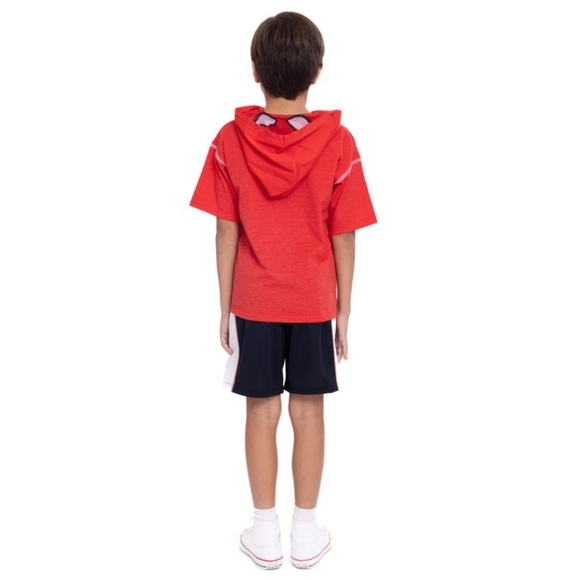 MARVEL SPIDER MAN hooded cosplay tee and shorts 2-peice set NWT - Picture 4 of 12